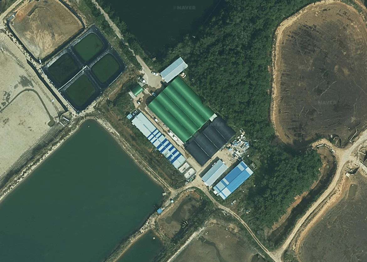 IR에 소개된 해양수산연구소 양식시설 항공사진